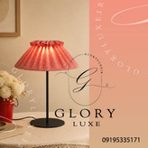 آباژور رومیزی توتفرنگی | Glory Luxe | سبک ارگانیک مدرن - مدرن فارم هاوس - مید سنچوری مدرن - بوهو لوکس - رترو مدرن - دهه هفتاد میلادی - کلبه ای - مدرن وینتیج - اکلکتیک