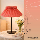آباژور رومیزی توتفرنگی | Glory Luxe | سبک ارگانیک مدرن - مدرن فارم هاوس - مید سنچوری مدرن - بوهو لوکس - رترو مدرن - دهه هفتاد میلادی - کلبه ای - مدرن وینتیج - اکلکتیک