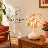 آباژور رومیزی سفید برفی | Glory Luxe | ترنزیشنال - مدرن فارمهاوس - ارگانیک مدرن - رترو مدرن - میدسنچوری مدرن - 1970s - پالماسپرینگز - کاتیج - بوهو مدرن - وینتیج مدرن