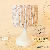 آباژور رومیزی سفید برفی | Glory Luxe | ترنزیشنال - مدرن فارمهاوس - ارگانیک مدرن - رترو مدرن - میدسنچوری مدرن - 1970s - پالماسپرینگز - کاتیج - بوهو مدرن - وینتیج مدرن